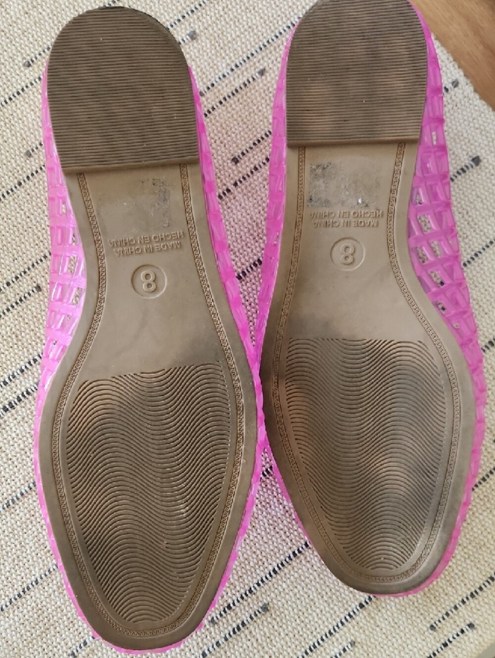 GAP Pink Lattice Jelly Slip-On Flats - Picture 2 of 3